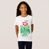 T-Shirt Ornamental Floral Flower Design – Elegant (Devant entier)