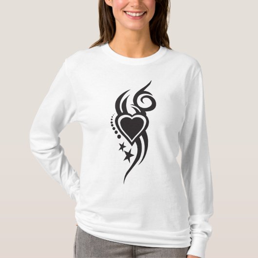 T-shirt Ornamental Floral Heart Tattoo (Devant)