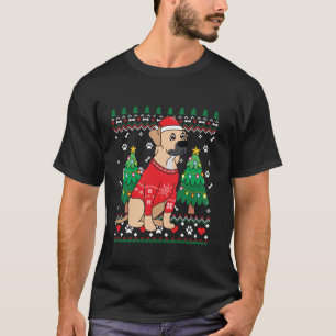 T-shirt Ornement de Noël à la bouche noire Arbre Maman Pap