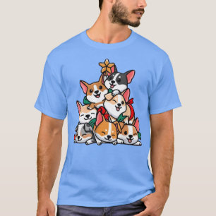 T-shirt Ornement de Noël Corgi Décoration d'arbre Amour de