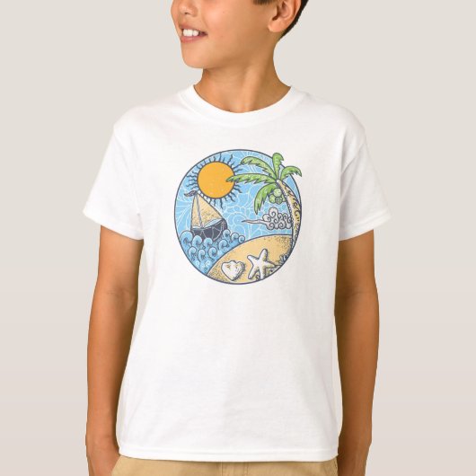 T-shirt Ornement d'été (Devant)