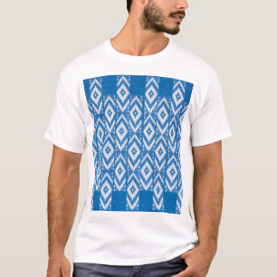 T-shirt ornement ethnique sur lin naturel textile