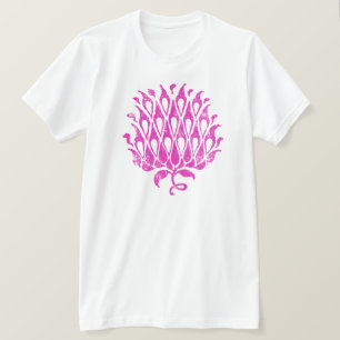 T-shirt Ornement floral (corail)