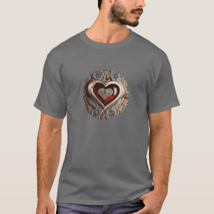 T-shirt Ornement mystérieux au coeur rouge