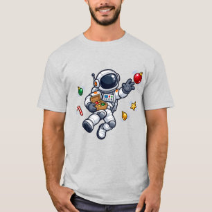 T-shirt Ornements de Noël astronautes flottants