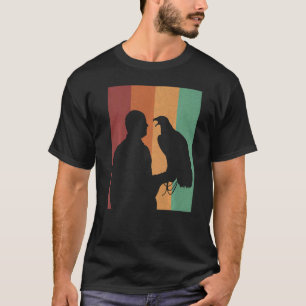 T-shirt Ornithologie Aiguille Falconer Falcone Chasse Vint