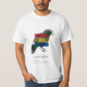 T-shirt Ornithophile : Croquis de perroquet avec des blocs