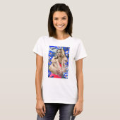 T-shirt Orphelin noir | Krystal Goderitch - Croquis floral (Devant entier)