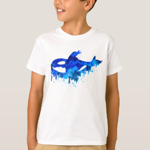 T-shirt Orque qui dégouline de bleu