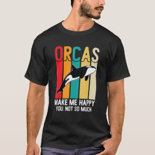 T-shirt Orques Rends-moi heureux Orca tueur Vintage Balein