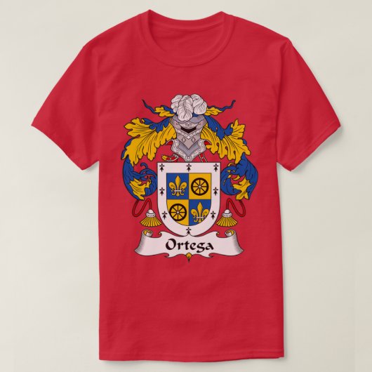 T-shirt Ortega Coat of Arms Family Crest (Design devant)