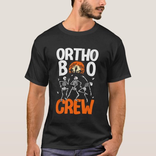 T-shirt Ortho Squad Éffrayant Ortho Orthopédique Halloween (Devant)