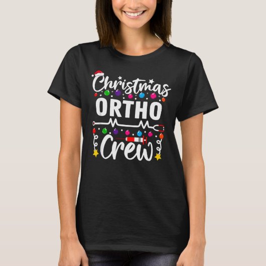 T-shirt Orthopédie de Noël Ortho Infirmière Docteur Tech (Devant)