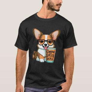 T-shirt Orthophoniste Buveuse de Café Corgi