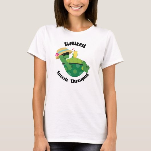 T-shirt Orthophoniste retraité (tortue) (Devant)