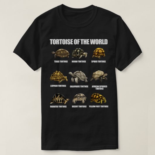 T-shirt ortoises du monde Terrain urtle Animal éducatif (Design devant)