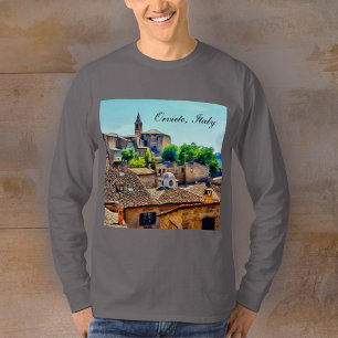T-shirt Orvieto Italie Hillside avec Orvieto Texte