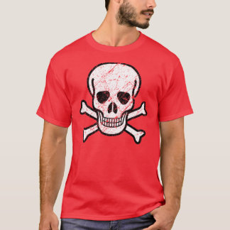 T-shirt Os de crâne et de croix, cru