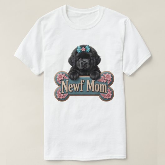 T-shirt Os de maman Newf (Design devant)