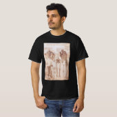 T-shirt Os de squelette de Léonard de Vinci, anatomie huma (Devant entier)