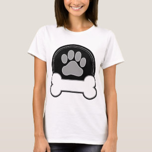 T-shirt Os et patte de chien
