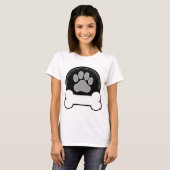 T-shirt Os et patte de chien (Devant entier)