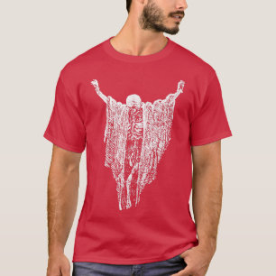 T-shirt Os sèches Pastel Goth Noir Déplaisant Squelette Sp