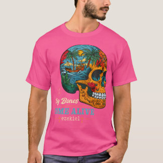 T-shirt Os Sèches Venez Vivants Art Floral Nature Crâne Jé