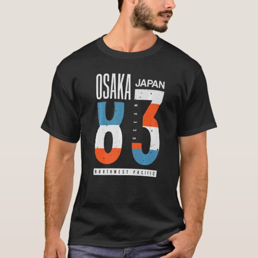 T-shirt Osaka Japan 83 Ocean North West Pacific   (Devant)