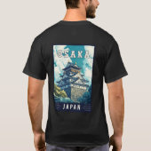 T-shirt Osaka Japan Travel Poster (Dos)