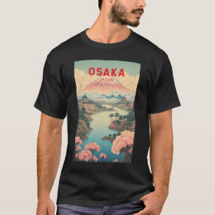 T-shirt Osaka Japon Mont Fuji Travel Art Vintage