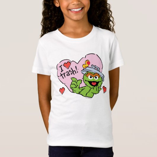 T-Shirt Oscar "I Love Trash" Valentine (Devant)