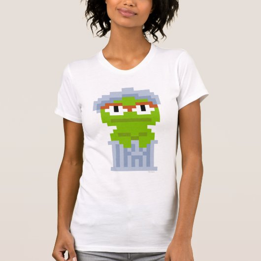 T-shirt Oscar the Grouch Pixel Art (Devant)