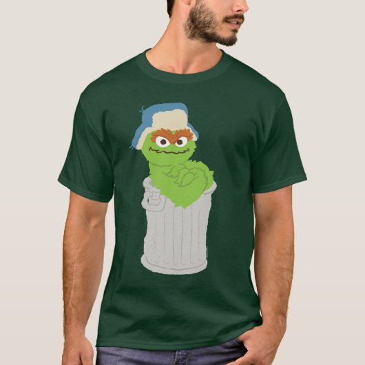 T-shirt Oscar the Grouch Trash Can Lean (Devant)