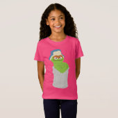 T-Shirt Oscar the Grouch Trash Can Lean (Devant entier)