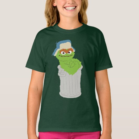 T-shirt Oscar the Grouch Trash Can Lean (Devant)