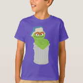 T-shirt Oscar the Grouch Trash Can Lean (Devant)