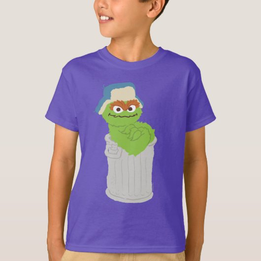 T-shirt Oscar the Grouch Trash Can Lean (Devant)