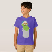 T-shirt Oscar the Grouch Trash Can Lean (Devant entier)