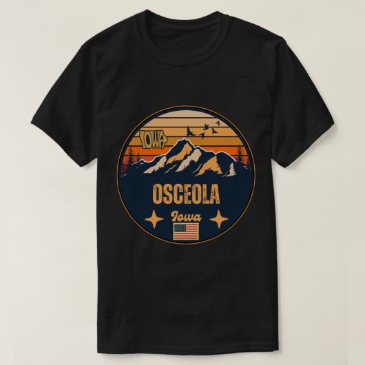 T-shirt Osceola, Iowa (Design devant)