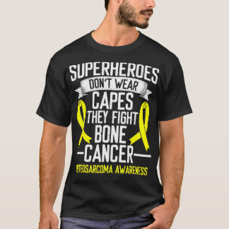 T-shirt Osteosarcoma Awareness Yellow Ribbon Fighter Bone