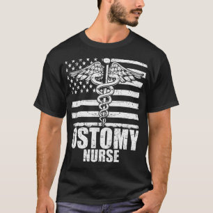 T-shirt Ostomy Nurse drapeau américain