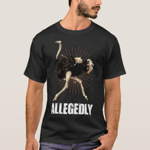 T-shirt Ostrich Birdwatcher OEuvre d'observation d'oiseaux