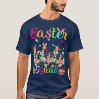 T-shirt Ostrich Bunny Ear Easter Squad Ostrich Bird Happy 