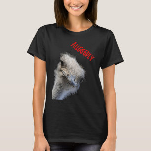 T-shirt Ostrich Drôle Visage Oiseau Avec L'Expression Goof