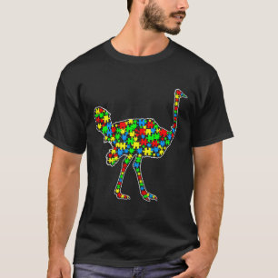 T-shirt Ostrich Funny Puzzle Animals Autism Awareness