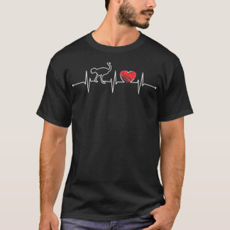 T-shirt Ostrich Heartbeat Amoureux des animaux cadeau Funn