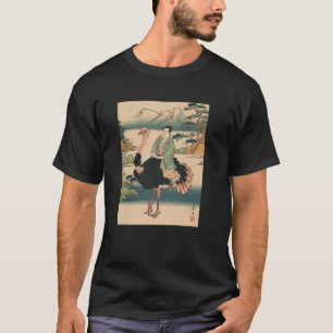 T-shirt Ostrich japonais Kyosai Vintage Japon