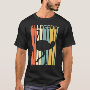 T-shirt Ostrich Retro Amoureux d'oiseaux sans vol