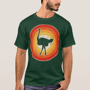 T-shirt Ostrich Retro Sunset Vintage 60s les années 70 pou